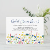 Wildflower Garden Bridal Shower Brunch Invitation (Debout devant)