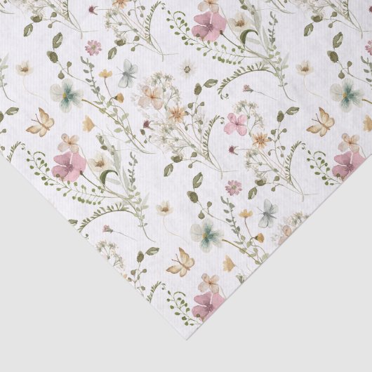 Wildflower Garden Butterfly Tissuepapier (Detail)