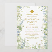 Wildflower Garden Graduation Party Invitation (Devant / Derrière)