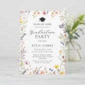 Wildflower Garden Graduation Party Invitation (Debout devant)