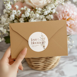 Wildflower Garden Liefde is in bloei Ronde Sticker