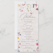 Wildflower Garden Modern Pink Wedding Program (Voorkant)