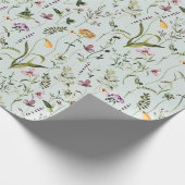 Wildflower Garden Pattern Cadeaupapier (Hoek)