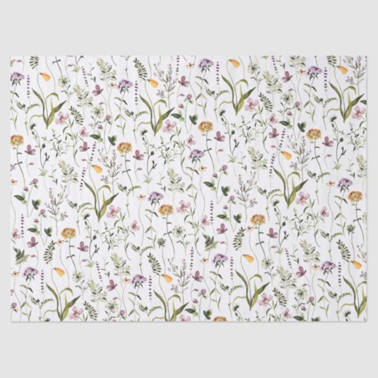 Wildflower Garden Pattern Tissuepapier (Voorkant)
