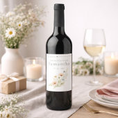 Wildflower Garden Personalized Event Wijn Etiket
