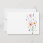 Wildflower Garden QR Code Wedding RSVP Card (Dos)
