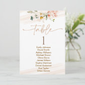 Wildflower Garden Seating Chart Table Number Name Kaart (Staand voorkant)