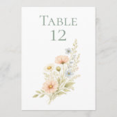 Wildflower Garden Table Number Sign (Achterkant)