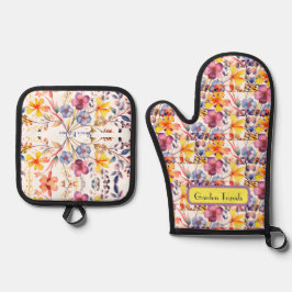 Wildflower Garden Travels Ovenwant & Pannenlap Set