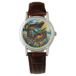 Wildflower Garden Treasure Borst Horloge