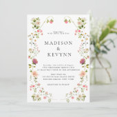 Wildflower Garden Wedding Invitation (Debout devant)