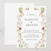 Wildflower Garden Wedding Invitation (Devant / Derrière)