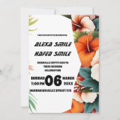 Wildflower Gatefold bruiloft uitnodiging, wo Kaart (Voorkant)