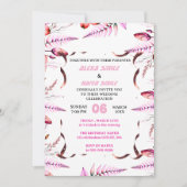 Wildflower Gatefold Wedding Invitation, Pretty Wed Kaart (Voorkant)
