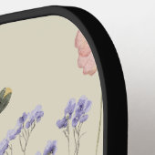 Wildflower geperste bloemen Waterverf Bloemen Pickleball Paddle (Links Detail)