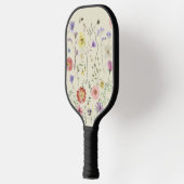 Wildflower geperste bloemen Waterverf Bloemen Pickleball Paddle (Links)