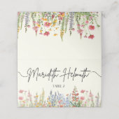 Wildflower Gevouwen Plaats Kaart (Buitenkant ongevouwen)