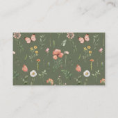 Wildflower Gift Display Baby shower Kaart (Achterkant)