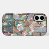 Wildflower Glas in lood iPhone Case (Achterkant (horizontaal))