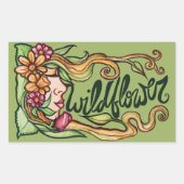 Wildflower Goddess Rechthoekige Sticker (Voorkant)