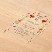 Wildflower Graduation Party Acryl Uitnodigingen (Laagn)