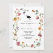 Wildflower Graduation Party Uitnodiging (Voorkant)