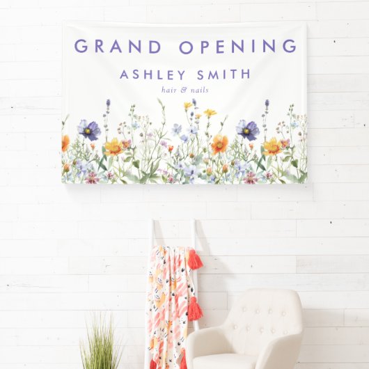 Wildflower Grand Opening Spandoek (Insitu)