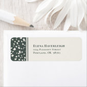 Wildflower Green Cream Lunaria Custom Botanical Etiket (Insitu)