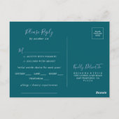 Wildflower Green Menu Choice RSVP Briefkaart (Achterkant)