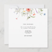 Wildflower Greenery Lijst Invitation Kaart (Achterkant)