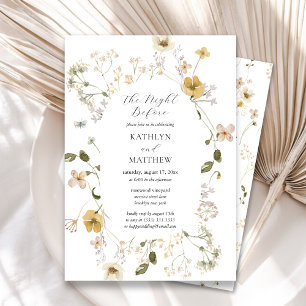 Wildflower grillige boho modern de avond ervoor kaart