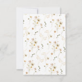 Wildflower grillige Boho moderne krans bruiloft RSVP Kaartje (Achterkant)