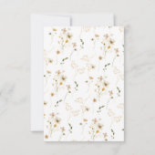 Wildflower grillige Boho moderne krans bruiloft Save The Date (Achterkant)