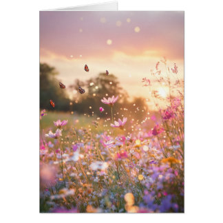 Wildflower Groet Notecard Blank Binnen