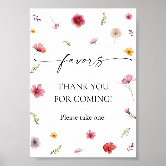 wildflower-gunst poster (Voorkant)