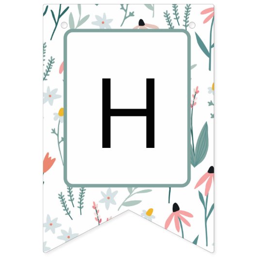 Wildflower Happy Birthday Banner (Tweede vlag)