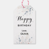 Wildflower Happy Birthday Cadeaulabel (Achterkant)