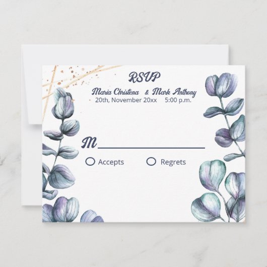 Wildflower Harmony Wedding RSVP (Devant)
