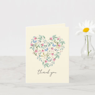 Wildflower Heart Dank u voor elke gelegenheid Kaart