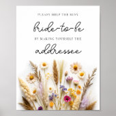 Wildflower Help de Drukke Bruid Adres en Envelop Poster (Voorkant)