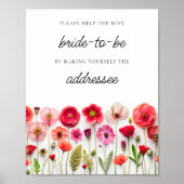 Wildflower Help de Drukke Bruid Adres en Envelop Poster (Voorkant)