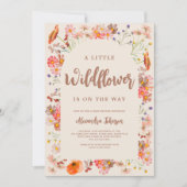 Wildflower Herfst Baby shower Kaart (Voorkant)