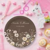 Wildflower Herfst Herfst Bloemenbruiloft Papieren Bordje (Feest)