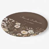 Wildflower Herfst Herfst Bloemenbruiloft Papieren Bordje (Gekanteld)