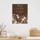 Wildflower Herfst Herfst Bloemenbruiloft Poster (Keuken)