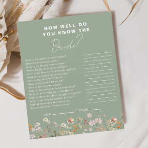 Wildflower Hoe goed ken je de bruid? Flyer