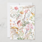 Wildflower Horse Birthday Uitnodiging (Achterkant)