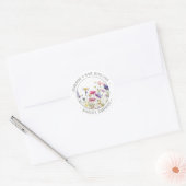 Wildflower illustratie aangepaste tekst sticker (Envelop)