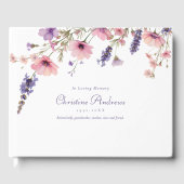 Wildflower "in liefdevolle herinnering" begrafenis gastenboek (Voorkant)