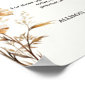 Wildflower in liefdevolle herinnering teken bruilo poster (Hoek)